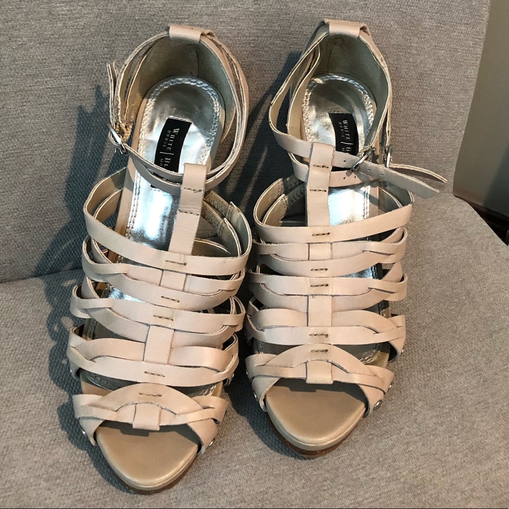 White House Black Market Strappy Platform Heels